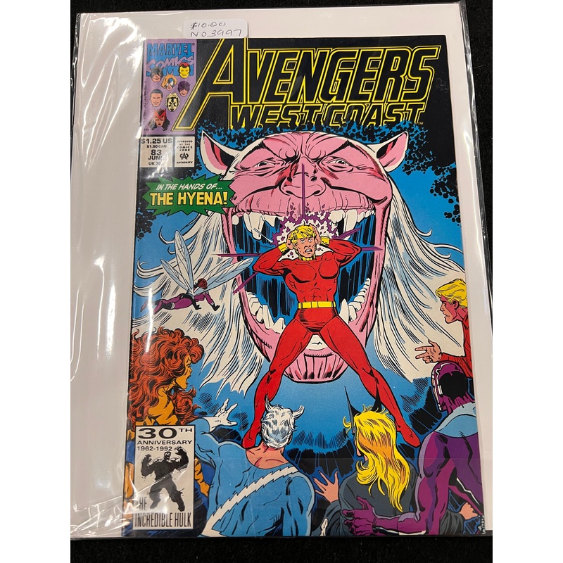 WEST COAST AVENGERS #83 VOL 1 MARVEL COMIC JUNE 1992