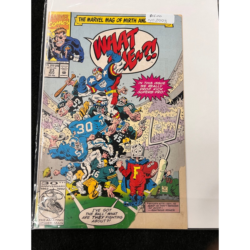What The?! #23 NFL Issue 1992 Marvel Comics