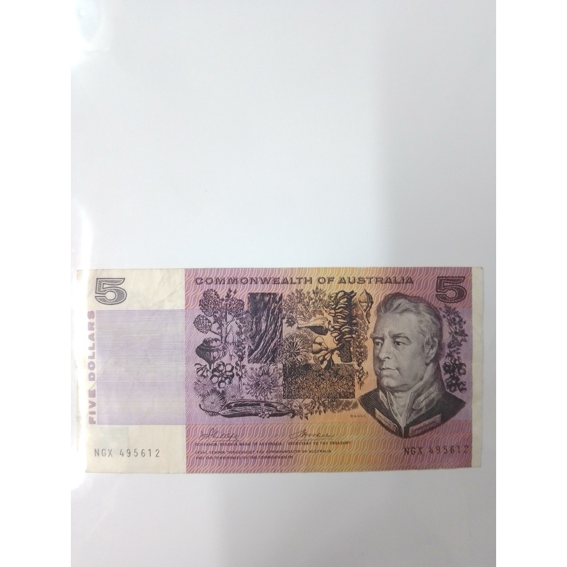 Australian 5 Dollar Old Bank Note – N05370