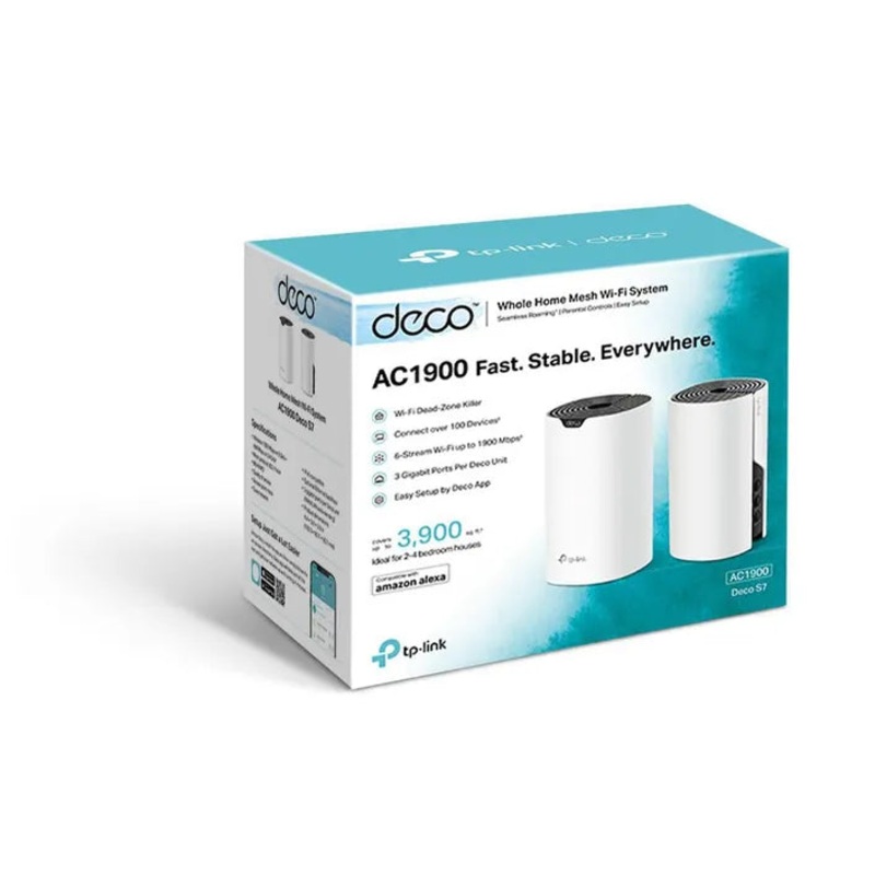 TP-Link DECO S7 C1900 Dual Band Mesh Wi-Fi System 2 Pack – N06282