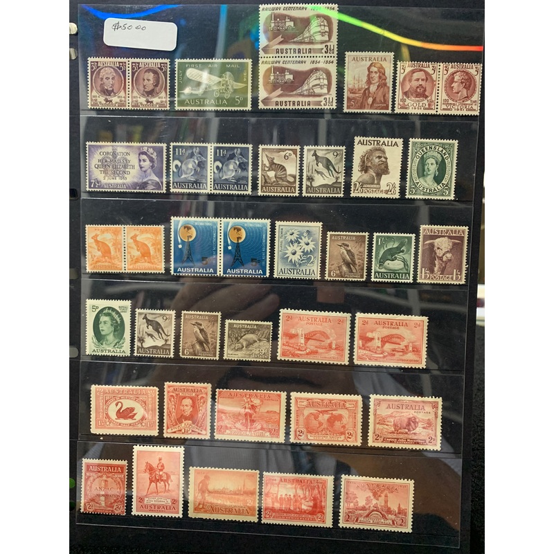 Stamps vintage Australian full page mint