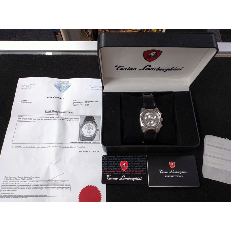 Tonino Lamborghini En0381.102 Chronograph Watch + Valuation = $2625.00 – N06536