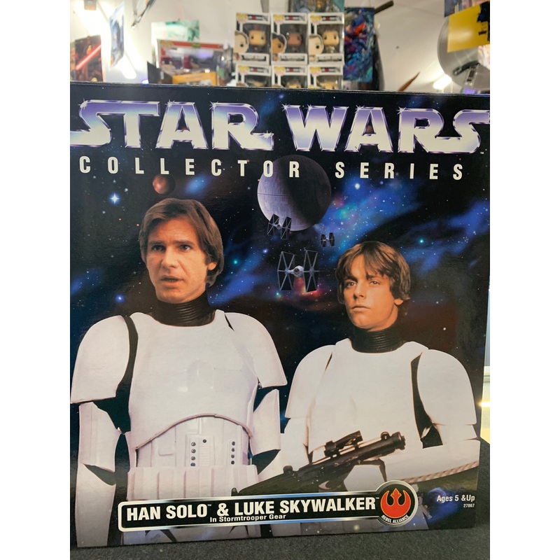 Star Wars collectors series Han Solo and Luke Skywalker kenner 1997