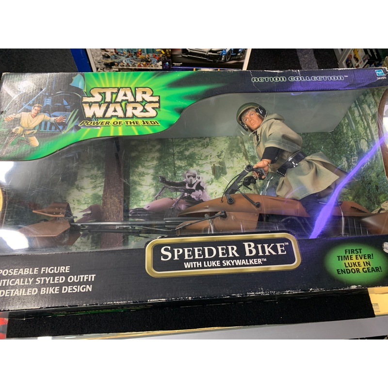 Star Wars speeder bike Luke Skywalker power of the Jedi 2001 Hasbro