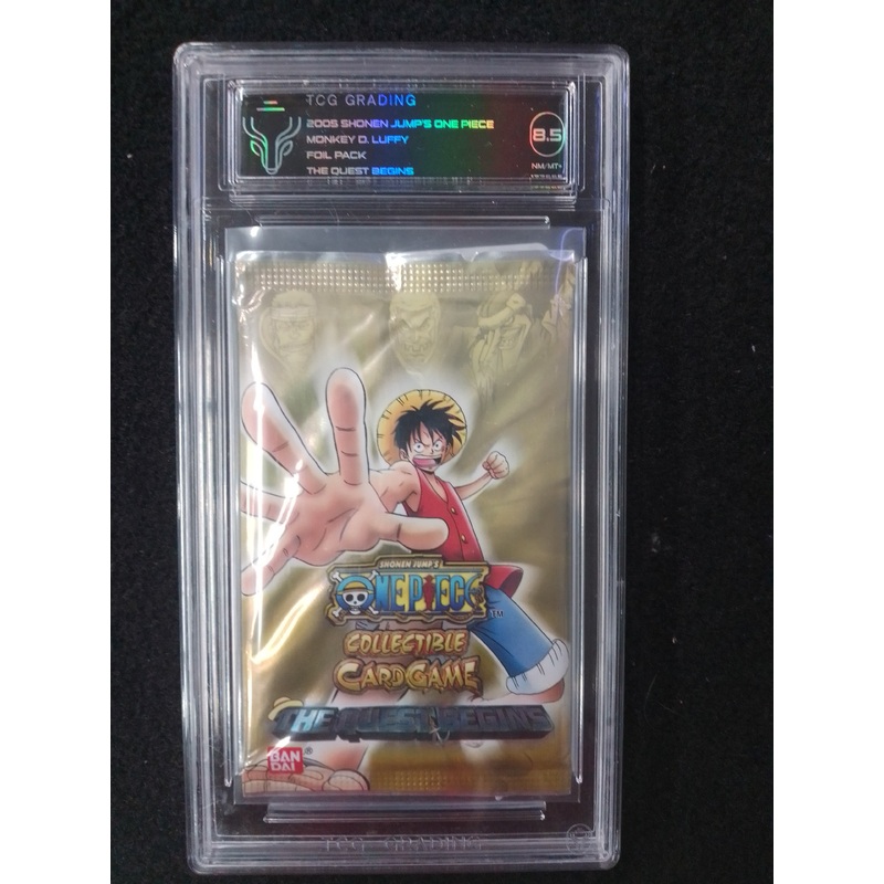2005 Shonen Jumps One Piece Monkey D. Luffy Graded 8.5 Card Foil Pack – N08508