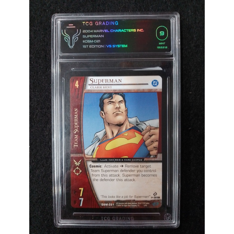 2004 Marvel Characters Inc Superman 1st Edition TCG Graded Card – N08954