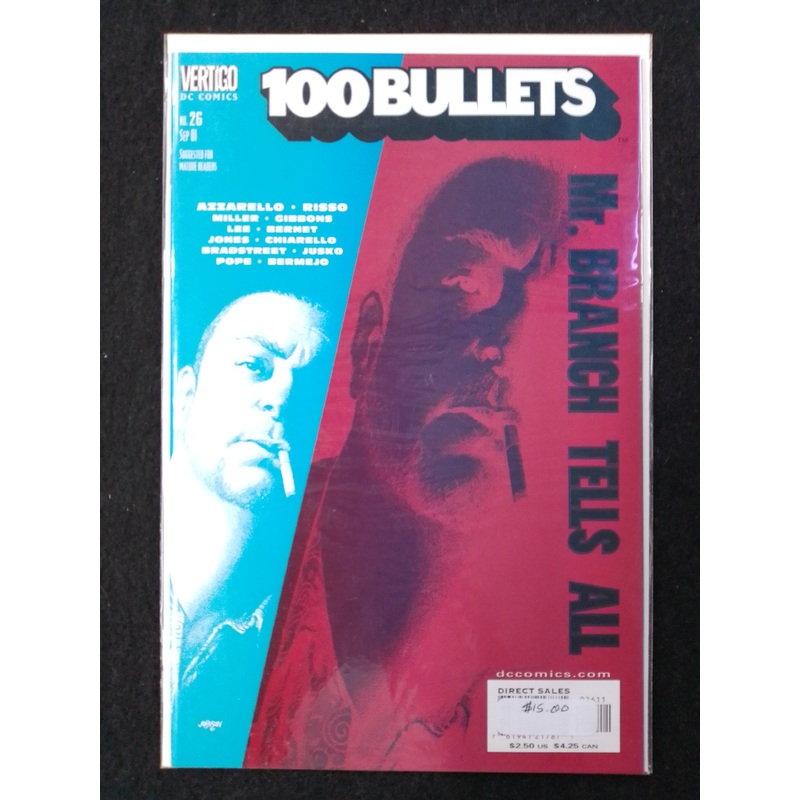 100 Bullets Issue 26 – Vertigo Comics  – By Brian Azarello Comic Book – N09054