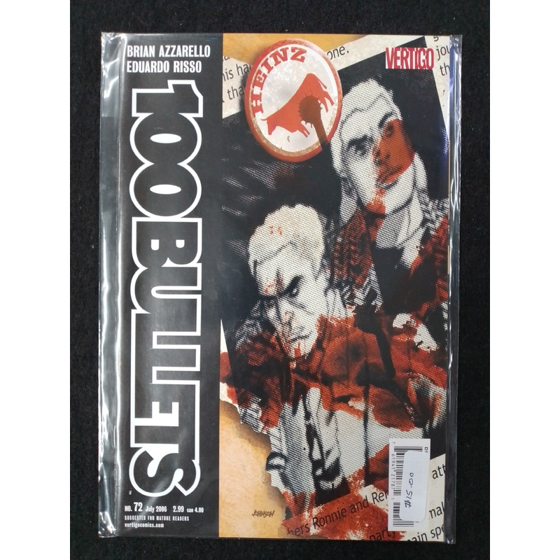 100 Bullets Issue 72 – Vertigo Comics  – By Brian Azarello Comic Book – N09069
