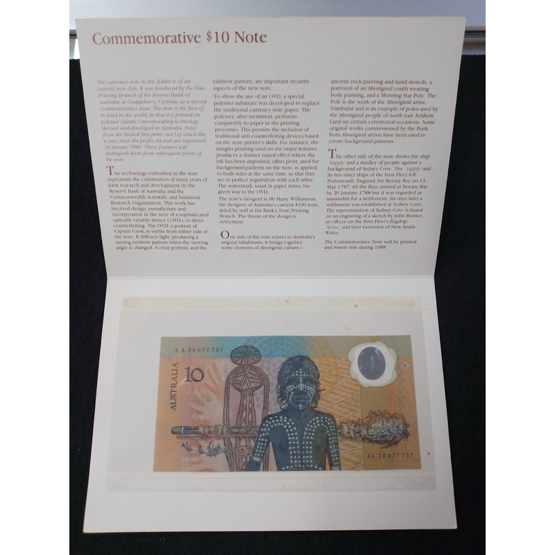 1988 Australian Commemorative $10 Note – 1037