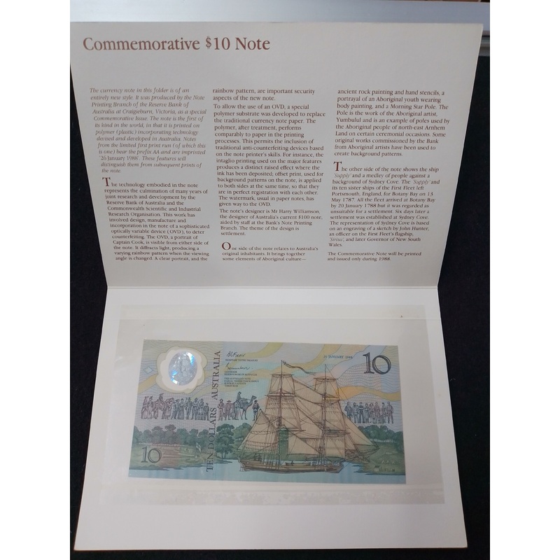 1988 Australian Commemorative $10 Note – 1038