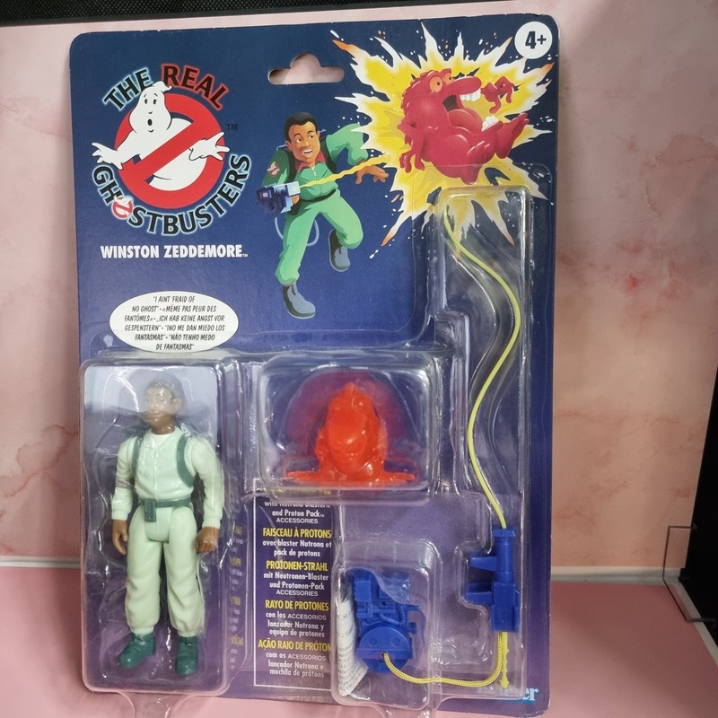 The Real Ghostbusters Action Figure Winston Zeddemore and Chomper Ghost Kenner