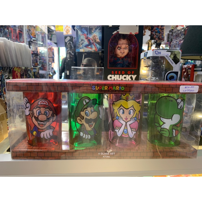 Super Mario 4 glass set