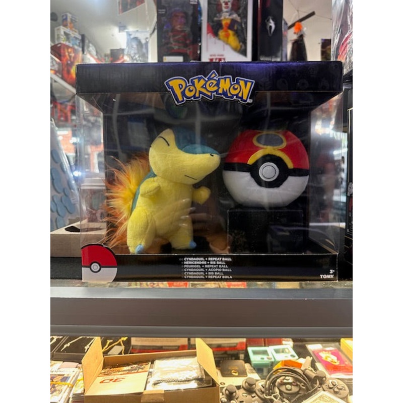 Tomy Pokemon Cyndaquill Plush Doll with Repeatball