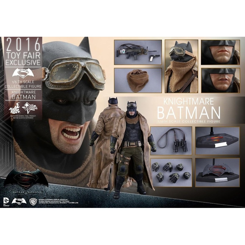 2016 Con Exclusive  Batman v Superman Knightmare Batman 1/6 Figure by Hot Toys