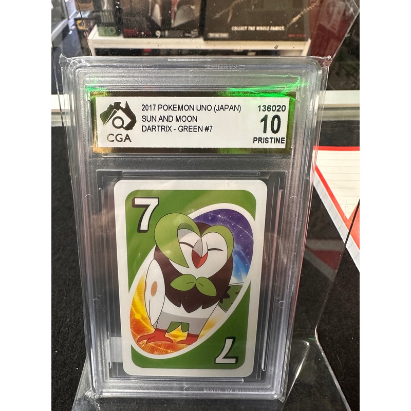 2017 Pokemon Uno (Japan Sun & Moon Dartrix Green #7 10 Pristine