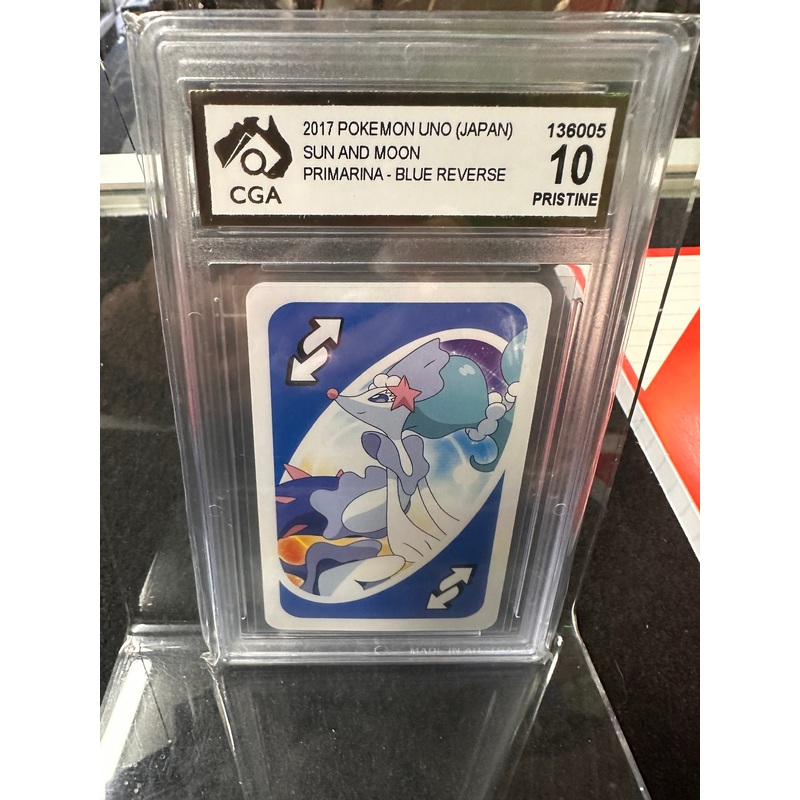 2017 Pokemon Uno (Japan Sun & Moon Primarina Blue Reverse 10 PRISTINE