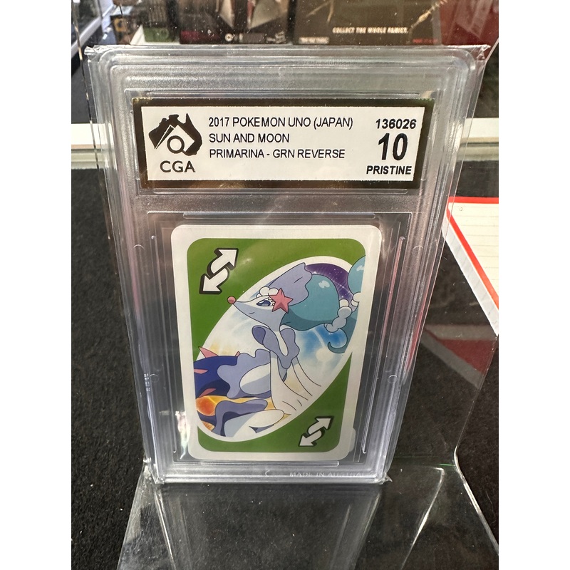 2017 Pokemon Uno (Japan Sun & Moon Primarina Grn Reverse 10 PRISTINE