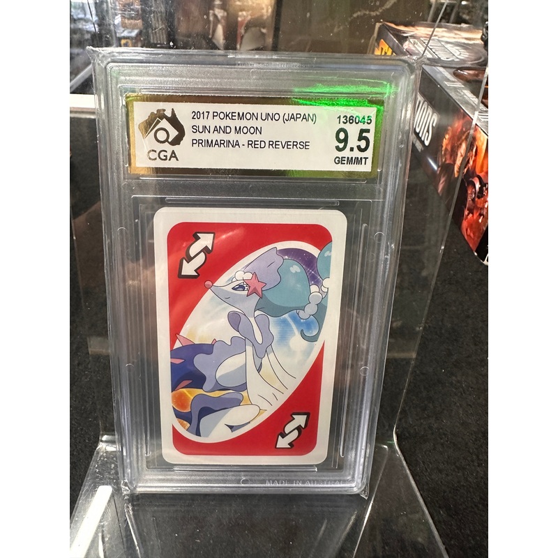 2017 Pokemon Uno (Japan Sun & Moon Primarina Red Reverse  9.5GEM/MT