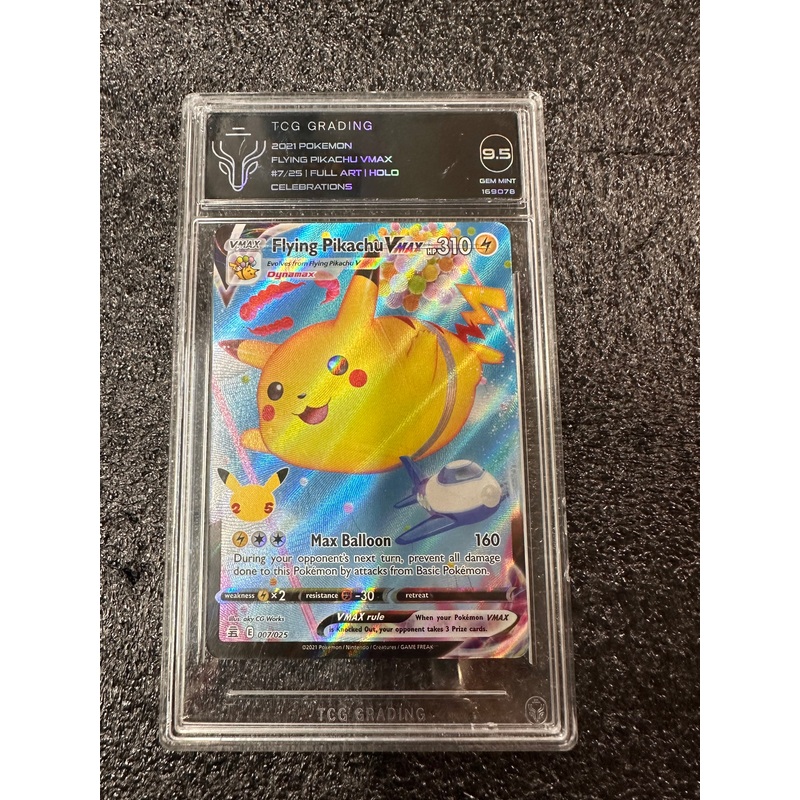 2021 Pokemon Celebrations Full Art #007 Flying Pikachu VMAX  TCG 9.5