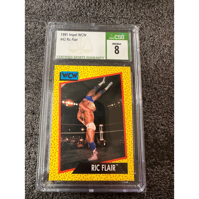 1991 IMPEL WCW #42 RIC FLAIR CSG N/M MINT 8