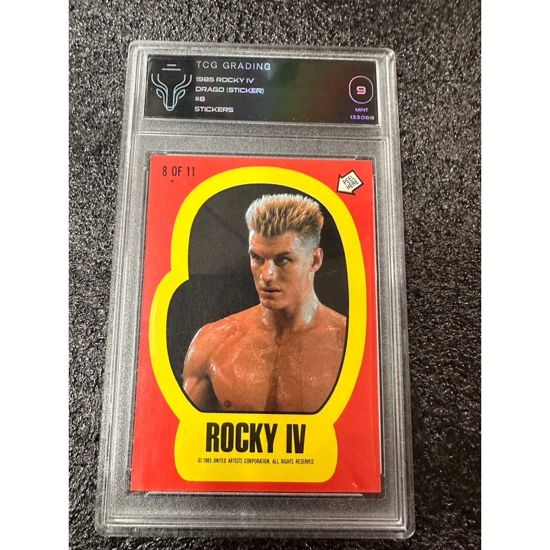 1995 ROCKY IV DRAGO (STICKER) #8 TCG 9 MINT
