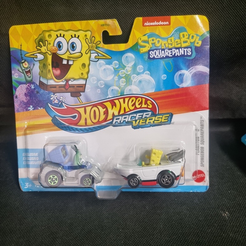 2024  HOT WHEELS RACER VERSE,   DIECAST,  SPONGE BOB     (  PLANKTON & SQUARE )