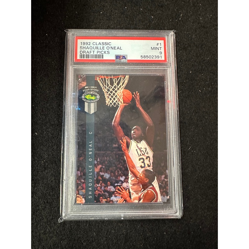 1992 CLASSIC SHAQUILLE O’NEAL DRAFT PICKS #1 MINT 9