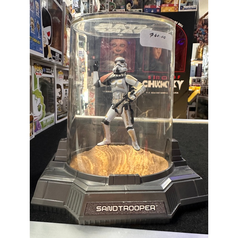STAR WARS TITANIUM DIECAST SANDTROOPER WITH DISPLAY CASE