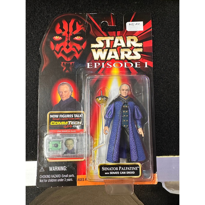 STAR WARS EPISODE 1 SENATOR PALPATINE WIH SENATE CAM DROID (COMMTECH CHIP)