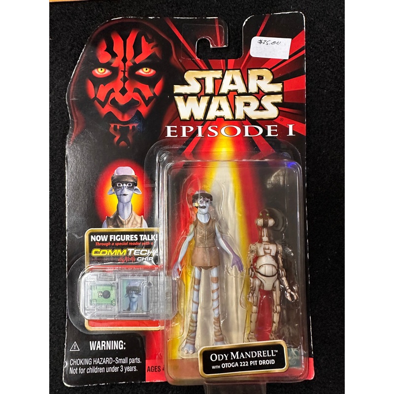 STAR WARS EPISODE 1 ODY MANDRELL WITH OTOGA 222 PITT DROID (COMMTECH CHIP)