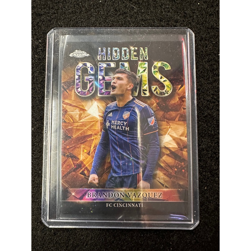2023 TOPPS MLS CHROME SSP HIDDEN GEM BRANDON VAZQUEZ FC CINCINNATI TEAM USA