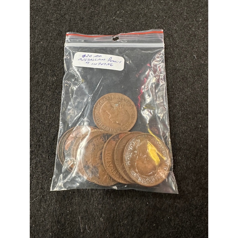1943 -1961 AUSTRLIAN PENNIES X 9
