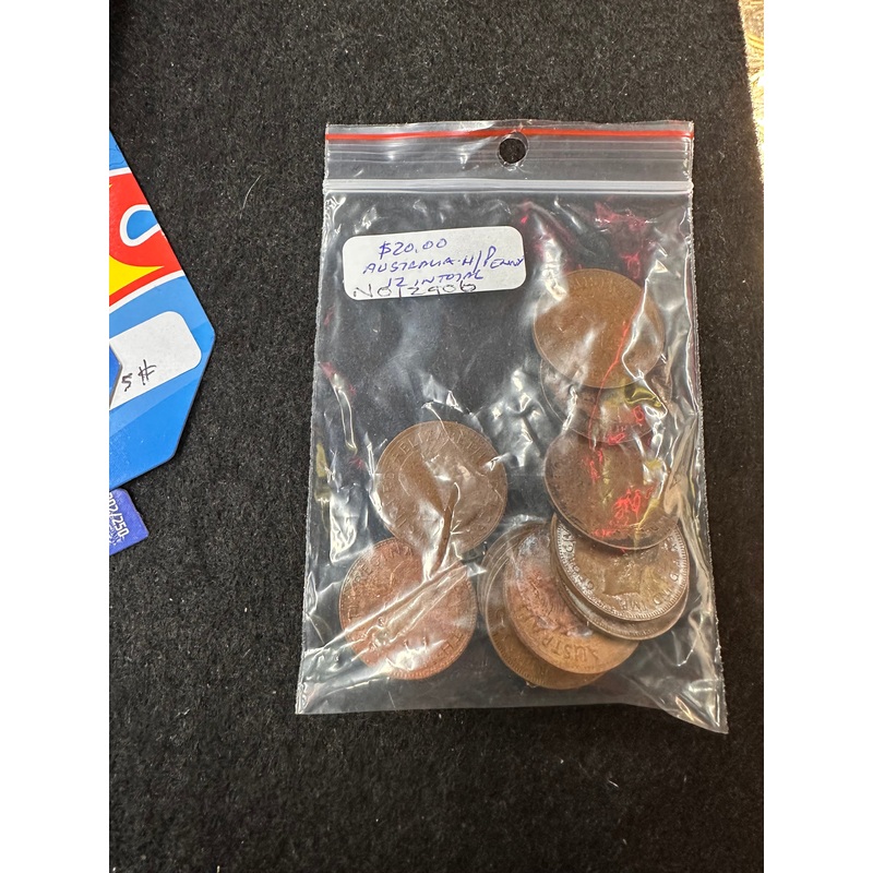 1951 – 1963 AUSTRALIAN HALF PENNIES X 12