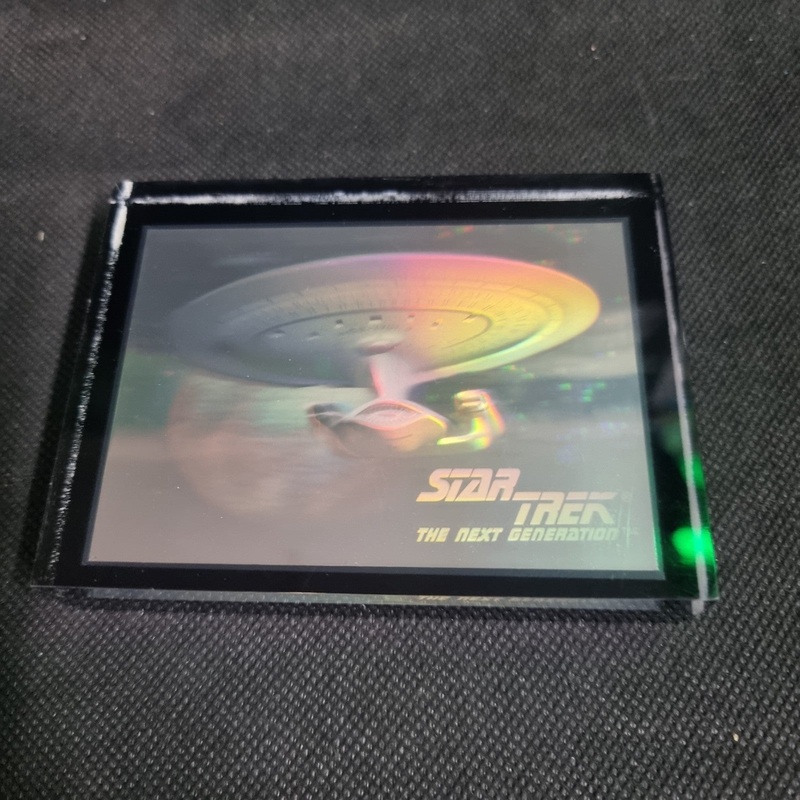 USS ENTERPRISE 1994 SKYBOX Holo Holographic Lucite Enclosed