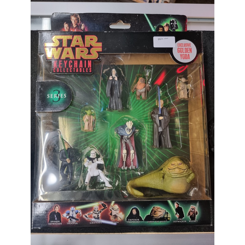 STAR WARS KEYCHAIN COLLECTABLES SERIES 3 EXCLUSIVE GOLDEN YODA