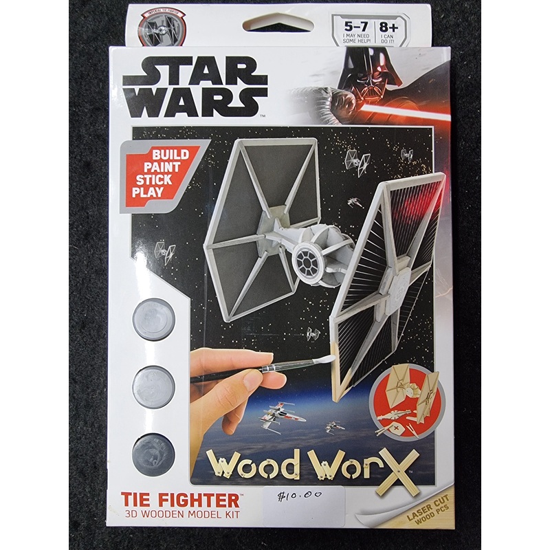 STAR WARS TIE FIGHTER 3D WOODEN MODEL KIT