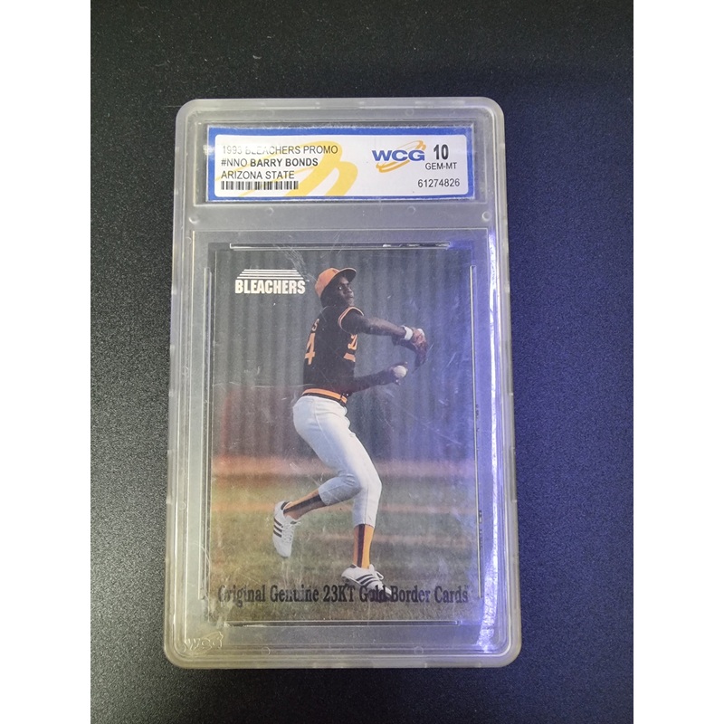 1993 BLEACHERS PROMO #NNO BARRY BONDS ARIZONA STATE 10 GEM-MT