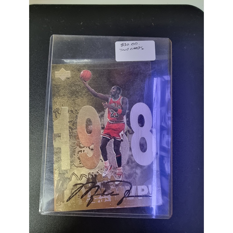 1998 UPPER DECK MICHAEL JORDAN GATORADE # 4 GOLD FOIL AND #5