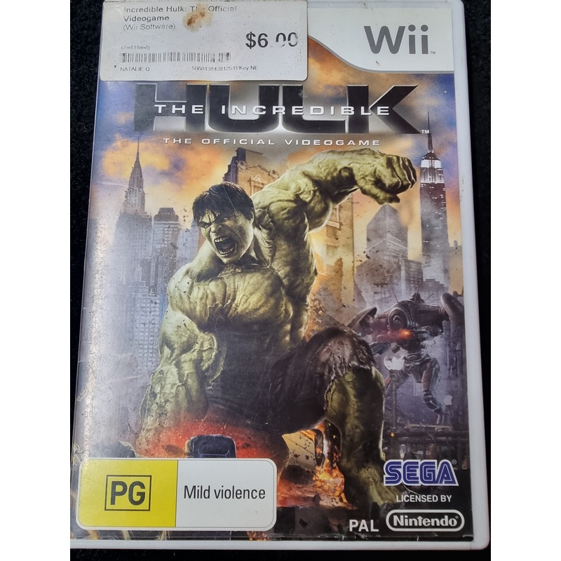 WII THE INCREDIBLE HULK THE OFFICIAL VIDEOGAME