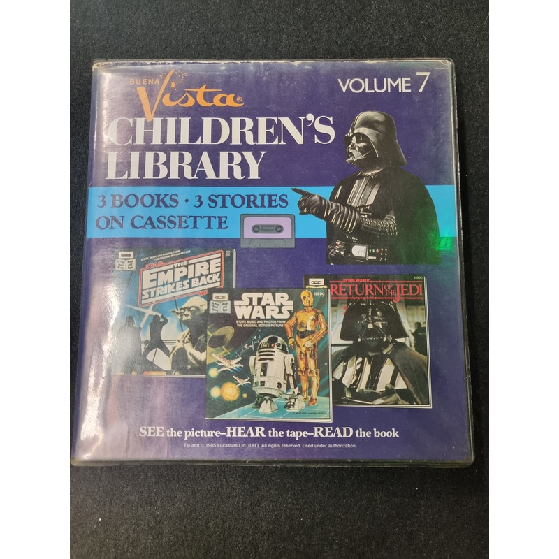 STAR WARS CHILDREN’S LIBRARY 3 BOOKS- 3 STORIES ON CASSETTE