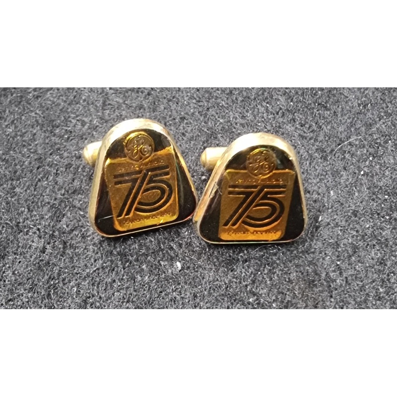 Vintage GE General Electric 75 Years Cufflinks