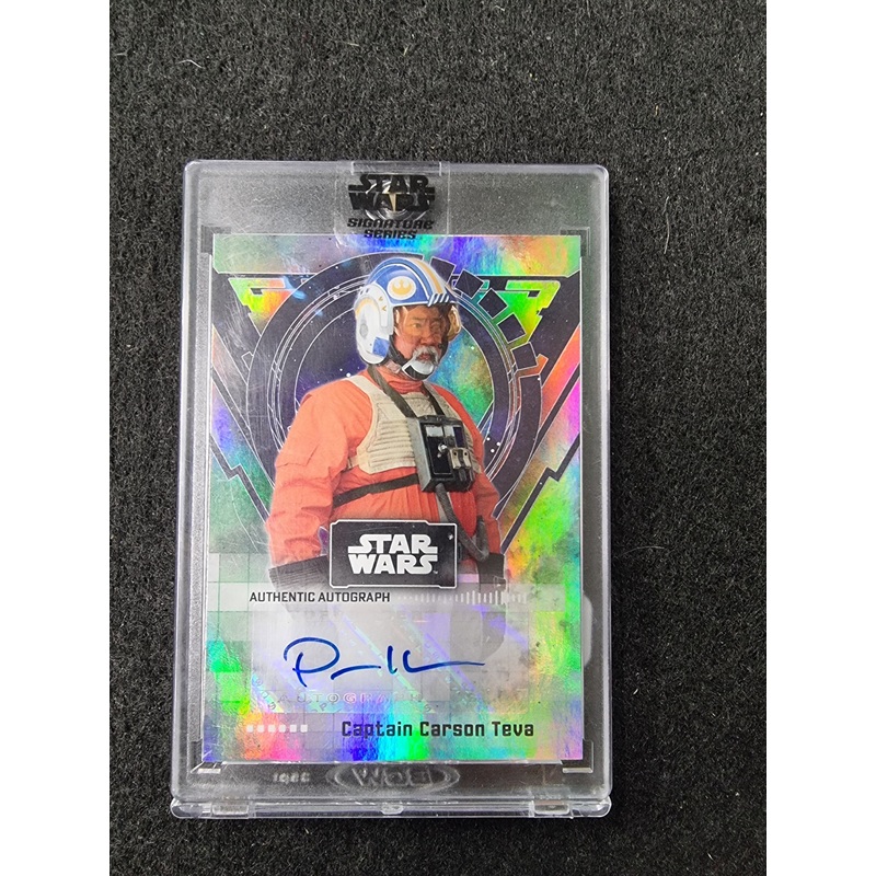 2022 Star Wars Signature Series Paul Sun-Hyung Lee Captain Carson Teva Auto 06bg