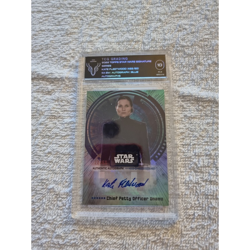 2022 Topps Star Wars Signature Series Kate Fleetwood Unamo 22/50 TCG GRADING 10