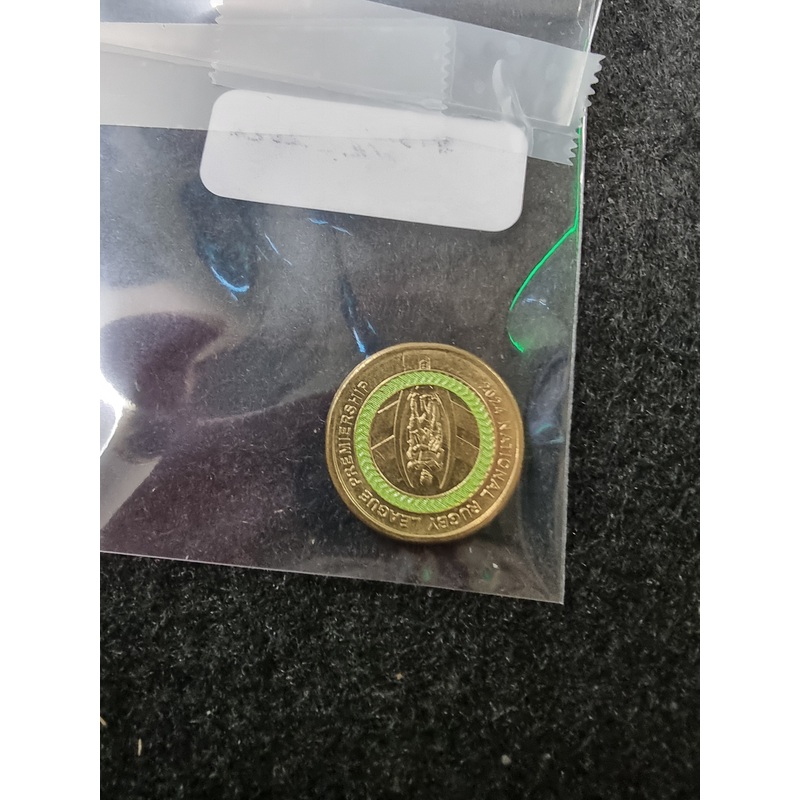 AUSTRALIAN: 2024 $2 NRL RUGBY COLOURED COIN