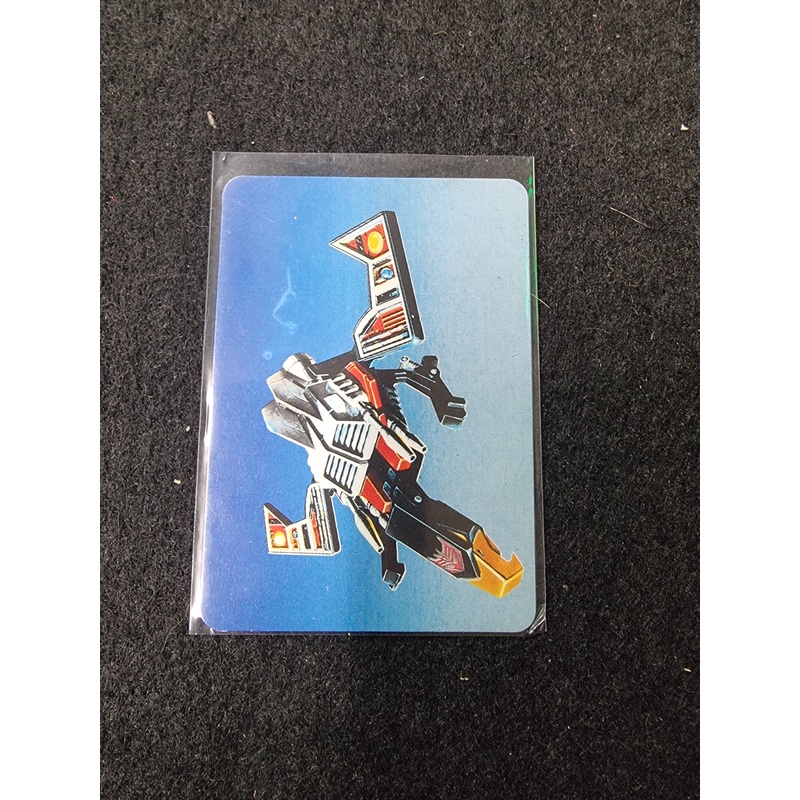 1985 Hasbro Transformer Card Series 1 BUZZSAW Card 105 Blue