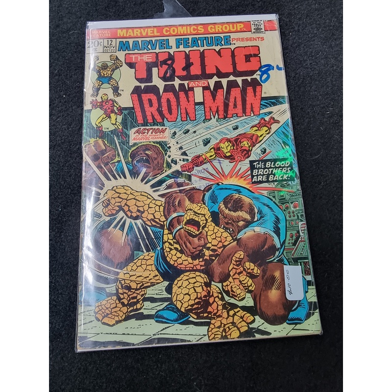 THE THING AND IRON MAN #12 NOV 1973 MARVEL COMICS THANOS AVENGERS THING