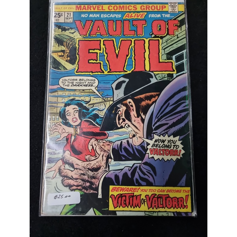 Vault Of Evil #21 Marvel Comics 1975 Bronze Age Horror Book
