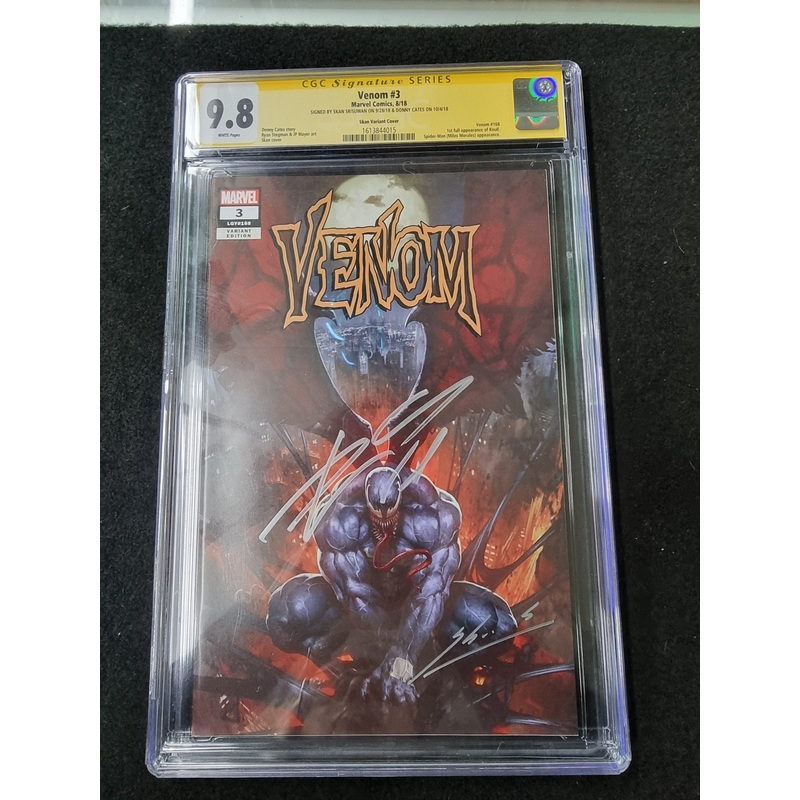 Venom 3 CGC 9.8 Signature Series Skan Srisuwan & Donny Cates Variant Marvel 2018