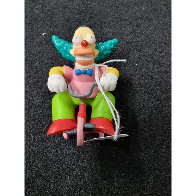 Vintage Krusty the Clown Tricycle Figure The Simpsons 2005 Riding a Bike