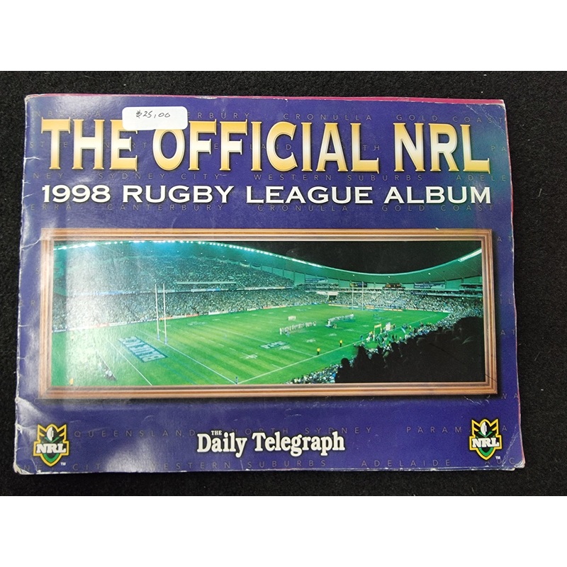 1998 NRL Telegraph set of 20 team photos and the Footy Show panel in album